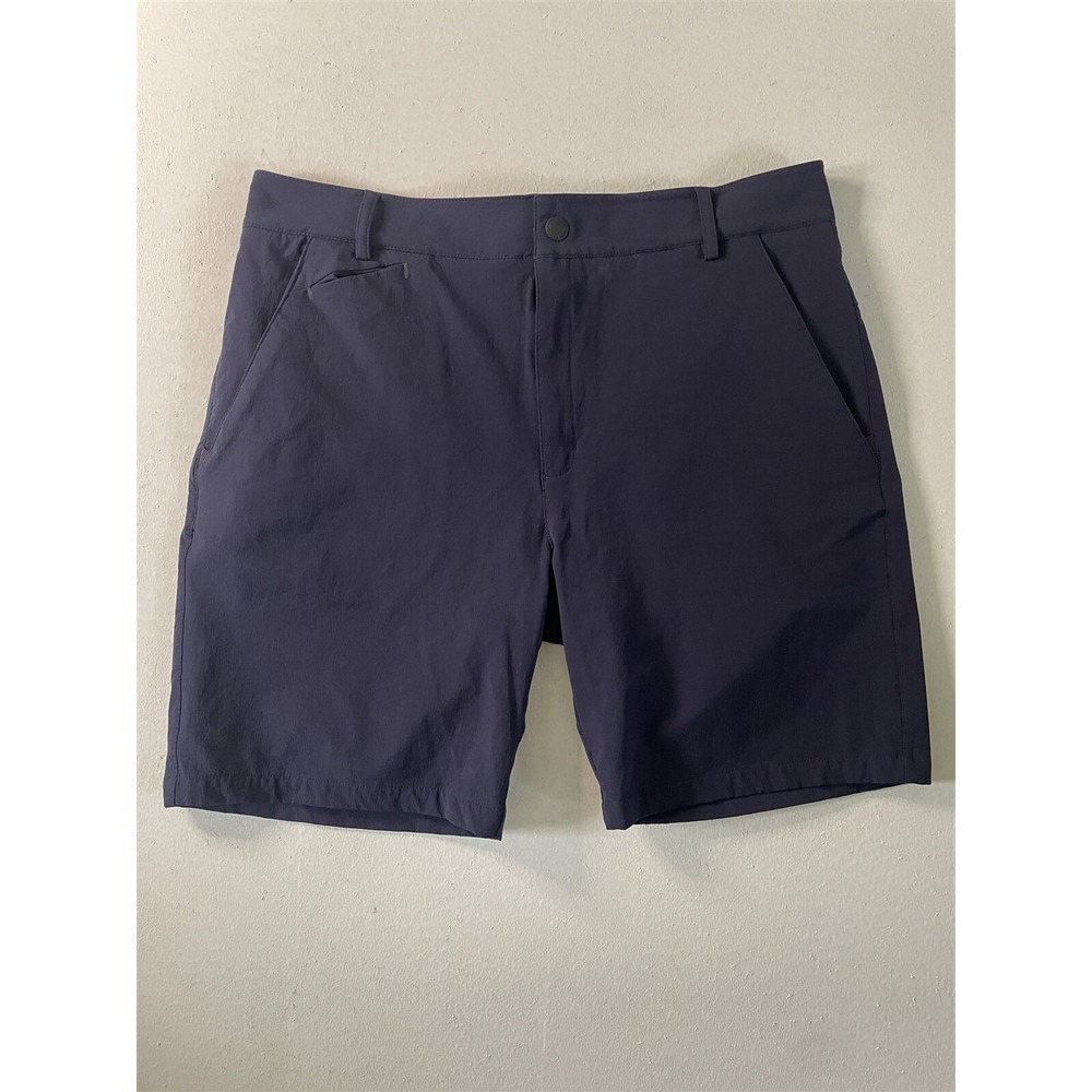 Blanc Noir 38x9" Navy Blue Softshell Techincal Zip Pocket Mens Shorts‎